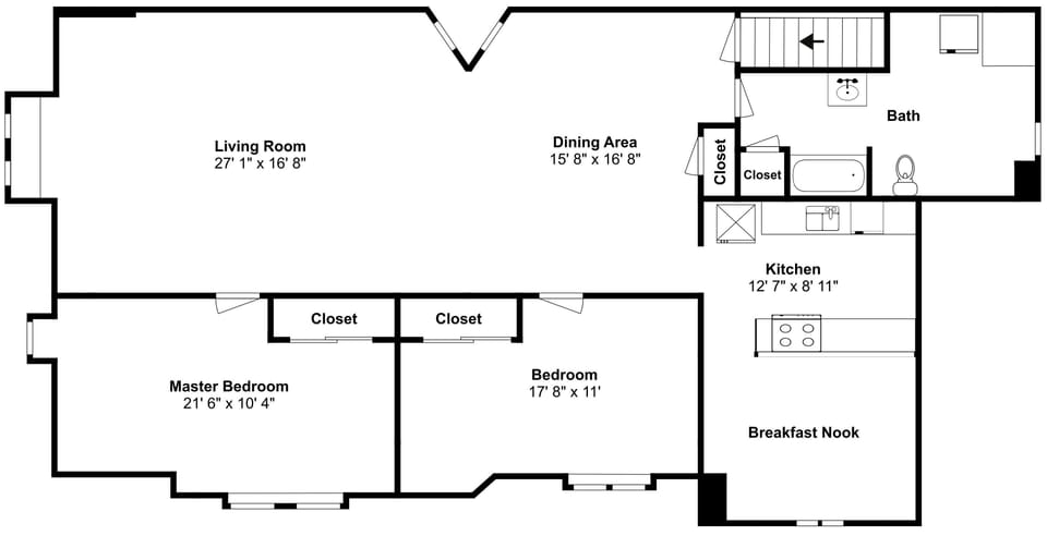 Its hard to get a feel just how big the unit is by the pictures.  14' Ceilings