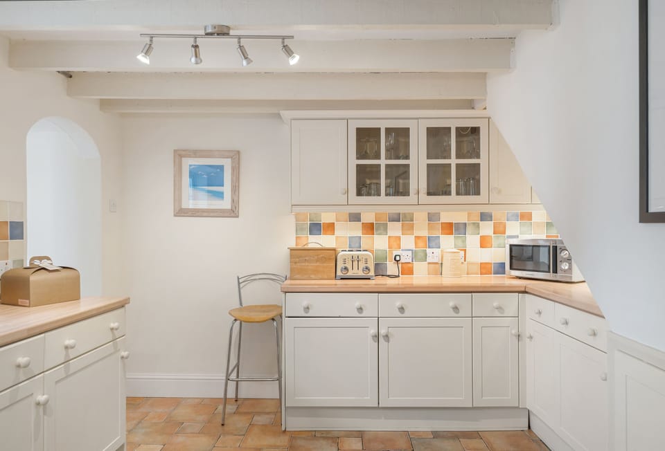 The Boy's Cottage, Portreath. Ground floor: Kitchen, cook up a feast for friends and family