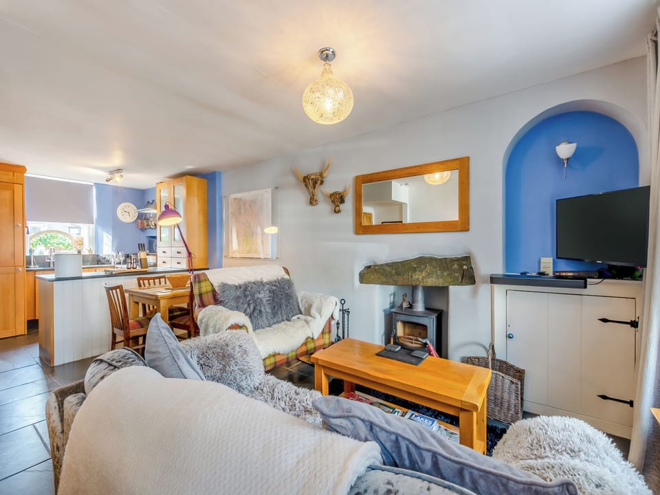Open plan living space | Slate Cottage, Windermere