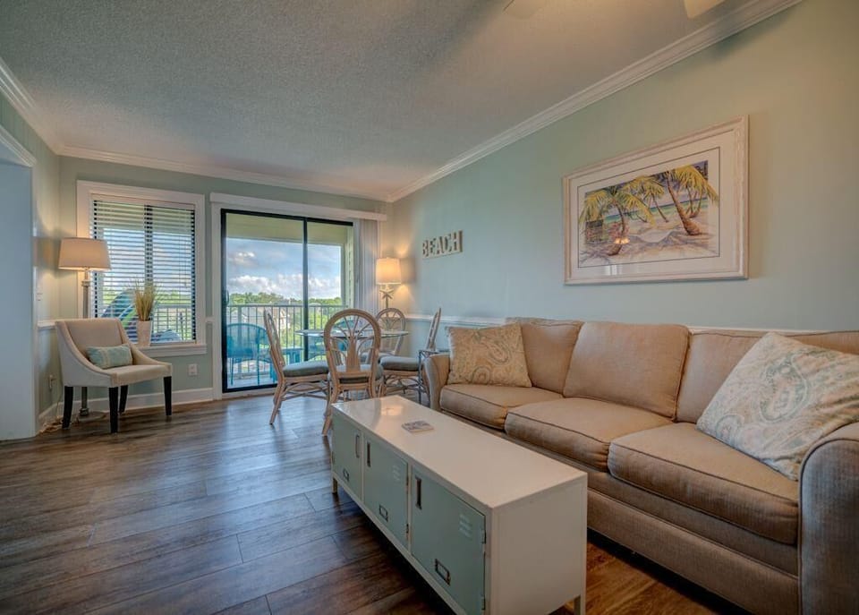 Family room- Sleeper sofa and dining table