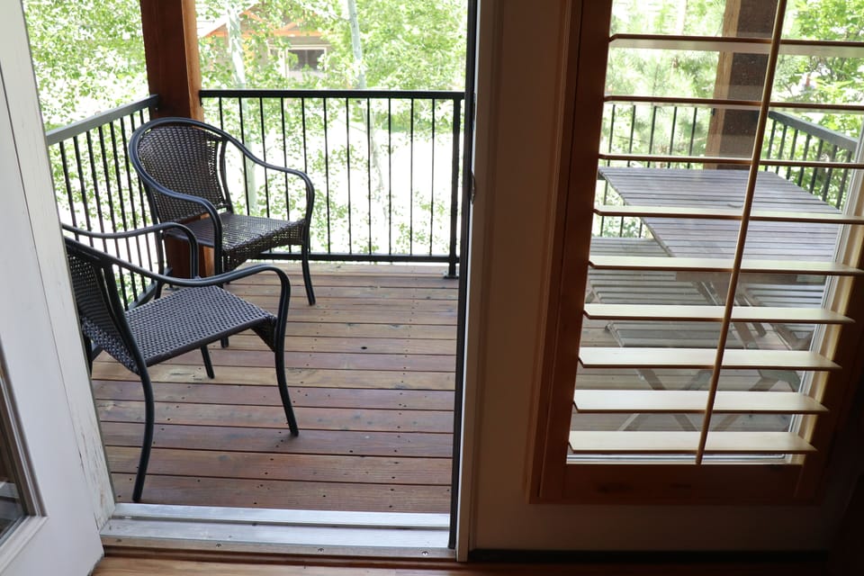 Deck off main floor living room