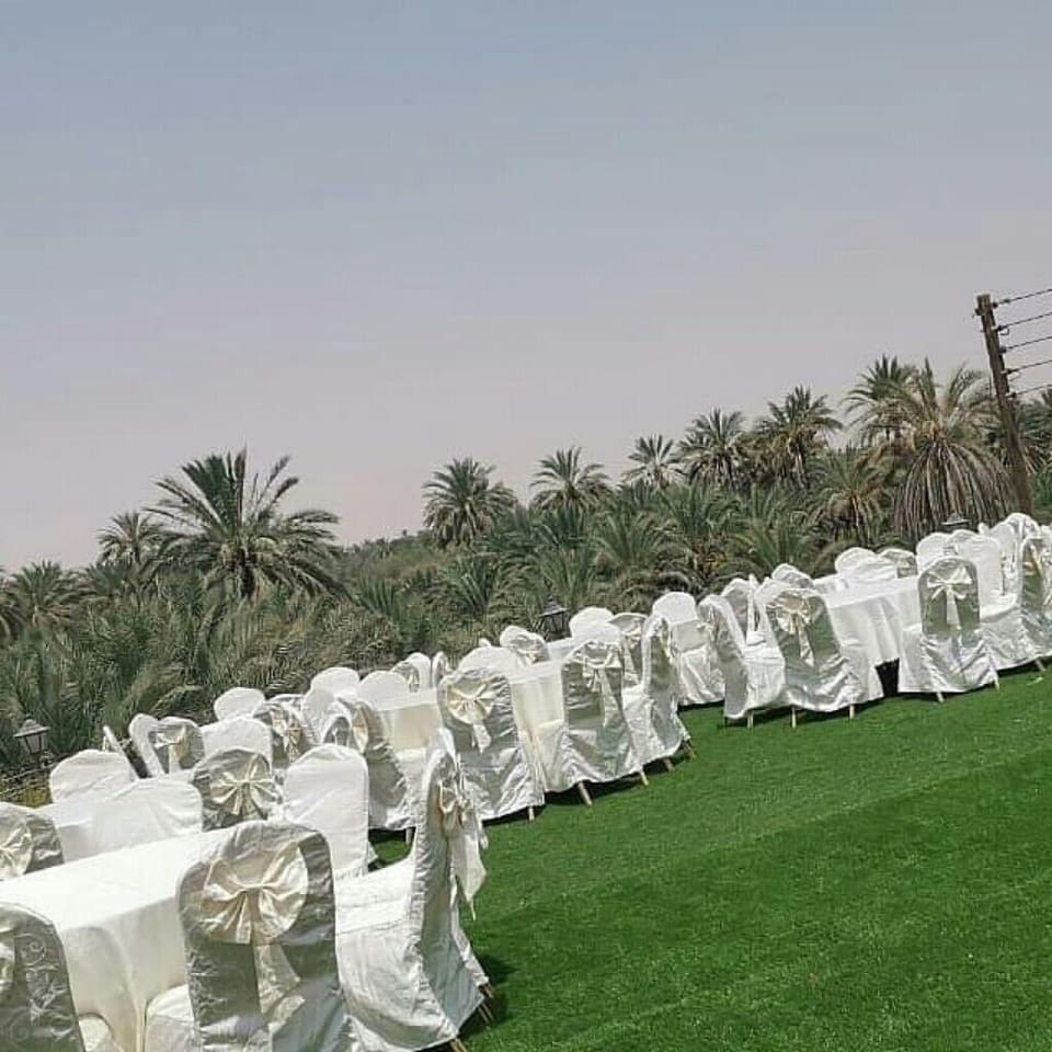 Outdoor banquet area