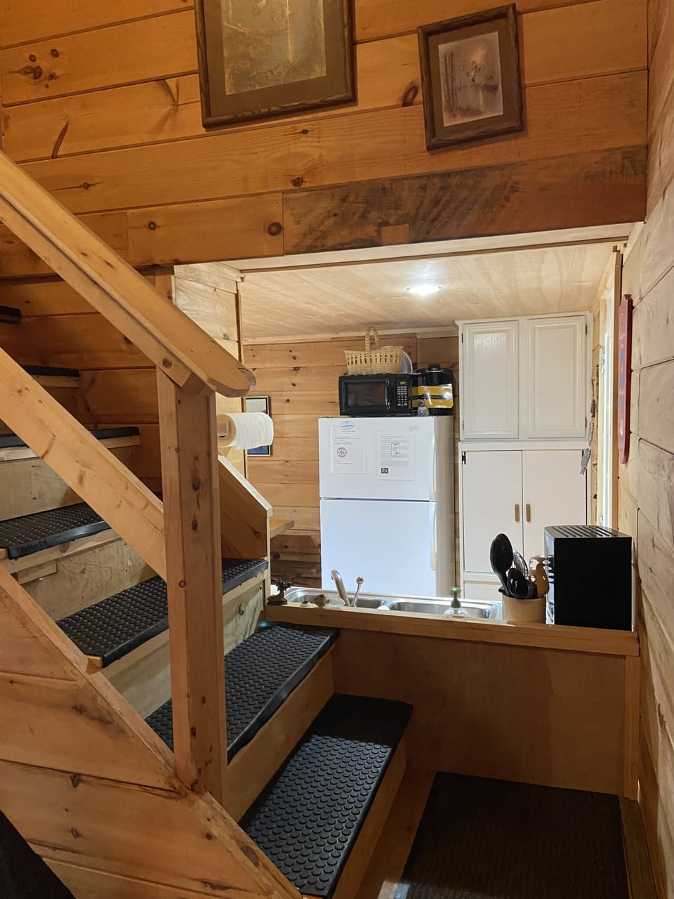 looking from living room into kitchen