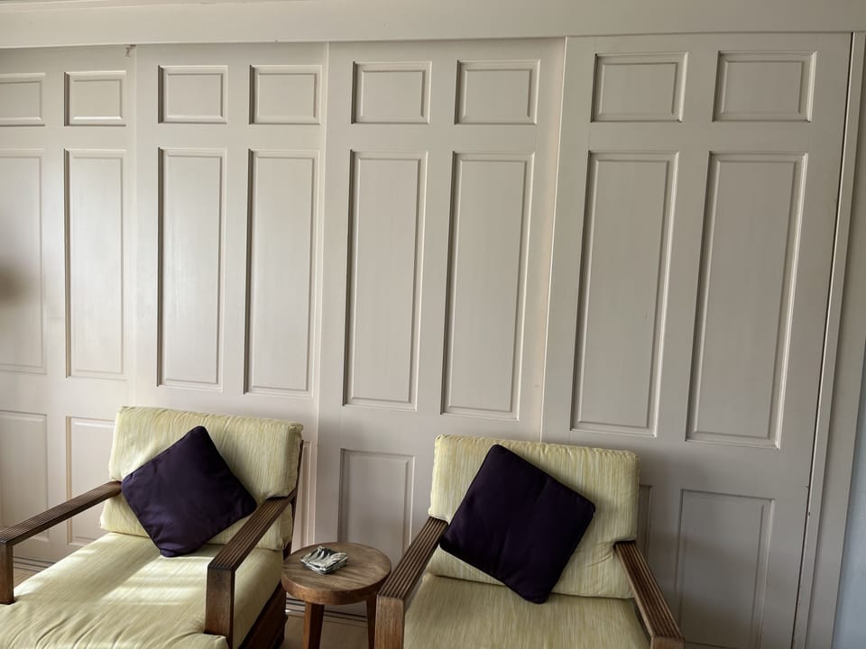 Sliding privacy doors for the second bedroom