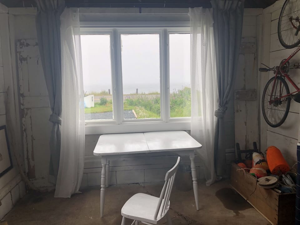 bonus space in the shed with ocean view desk, and outdoor supplies