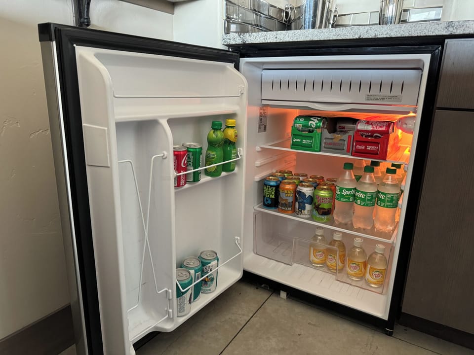 When you arrive bar will be stocked with complementary soft drinks and beer.