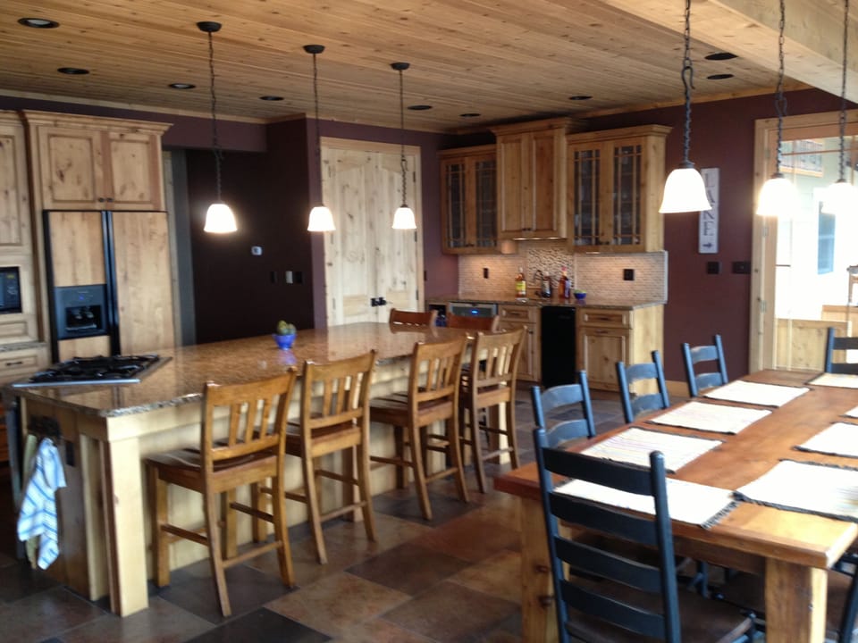 kitchen with separate bar area