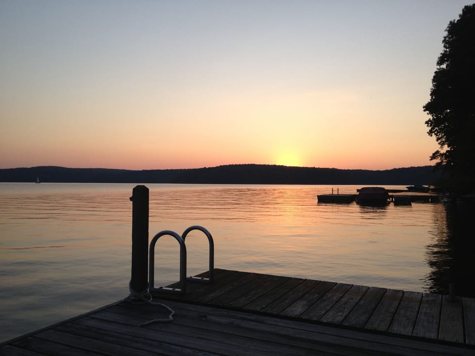 sunset at dock