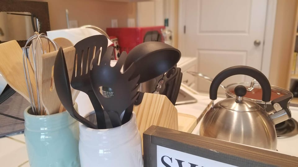 Cooking Utensils, Knives and Cutting Board