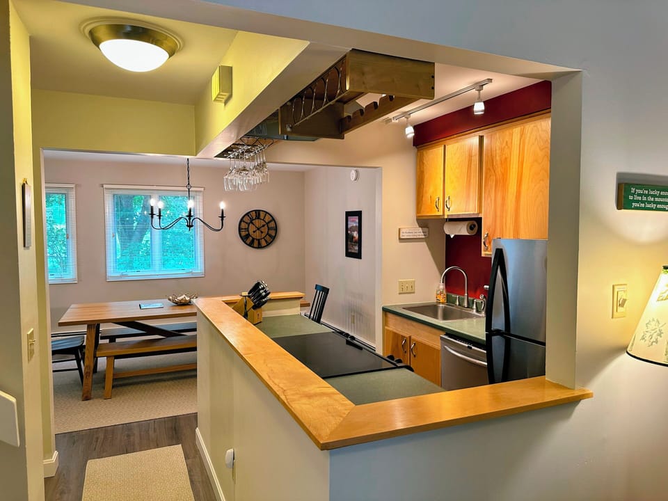 Kitchen and dining areas