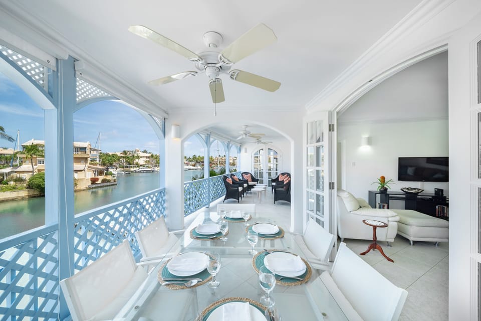 Balcony overlooking lagoon