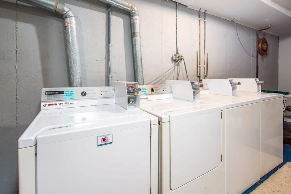 Coin laundry area onsite for guest use