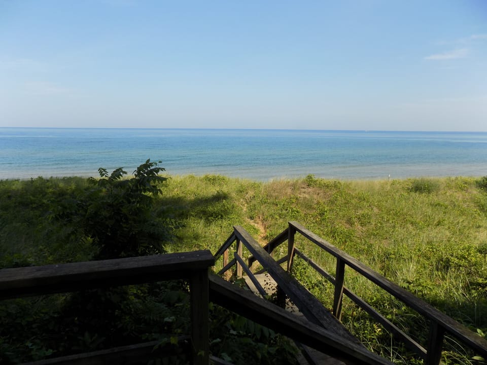 View from the stairs down to the beach