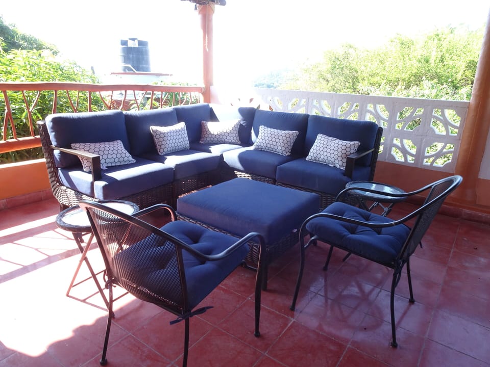 Sitting area on rooof top terrace