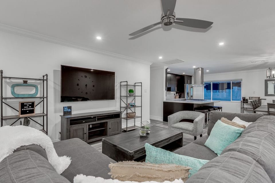Wide open to kitchen so everyone is included in the fun!