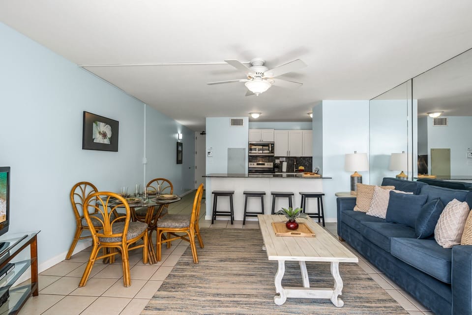 Relax in the Living Room with Sofa Sleeper & Central AC