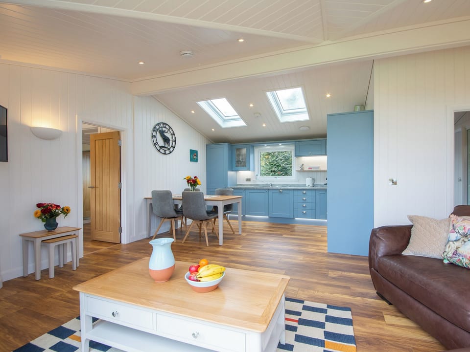 Light and airy open-plan living space | Karelia Lodge, Keltyneyburn, near Aberfeldy