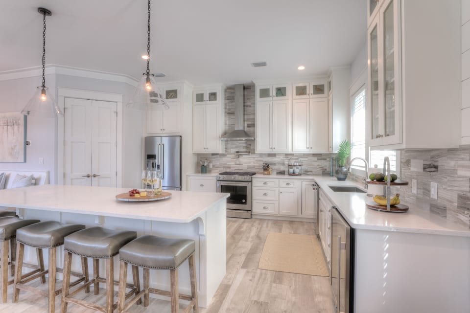 Expansive gourmet kitchen
