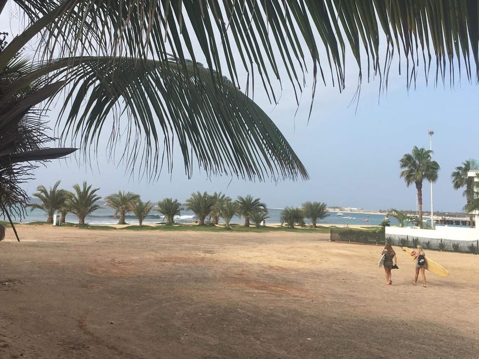 Beach in front of Apartment and complex 
