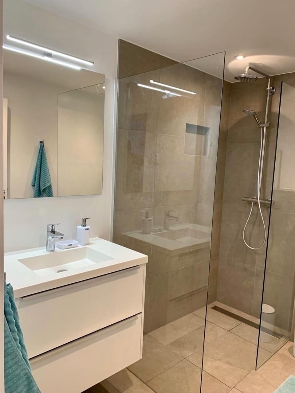 Second Bath room with toilet and rain shower