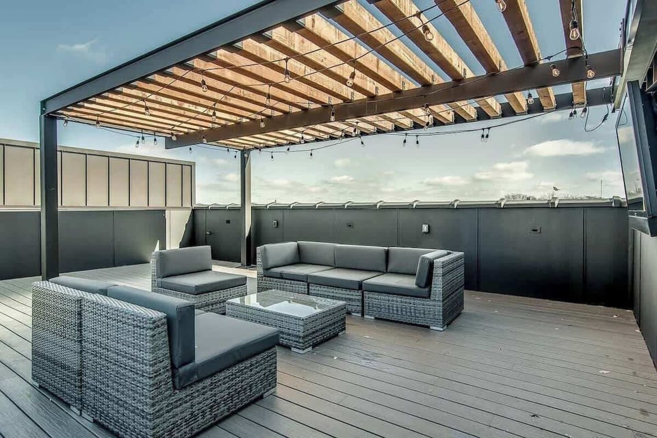 Enjoy an evening sunset on the rooftop