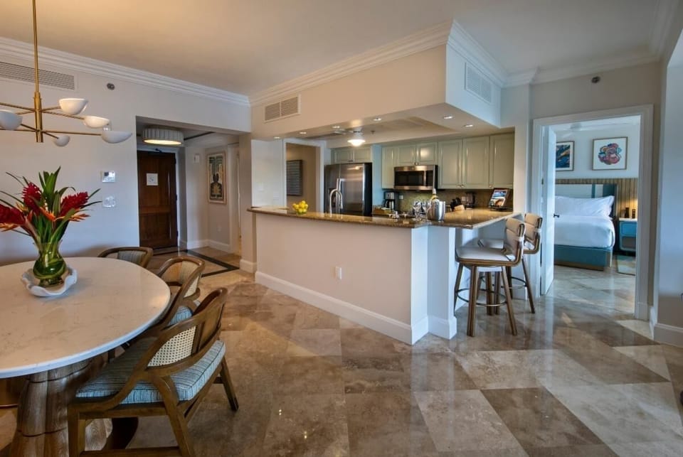 2 bedroom, 2.5 bath residence kitchen / dining