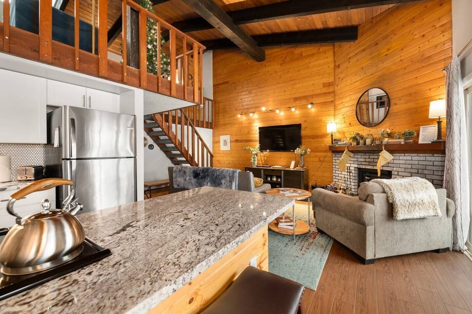 Kitchen opens to living room!