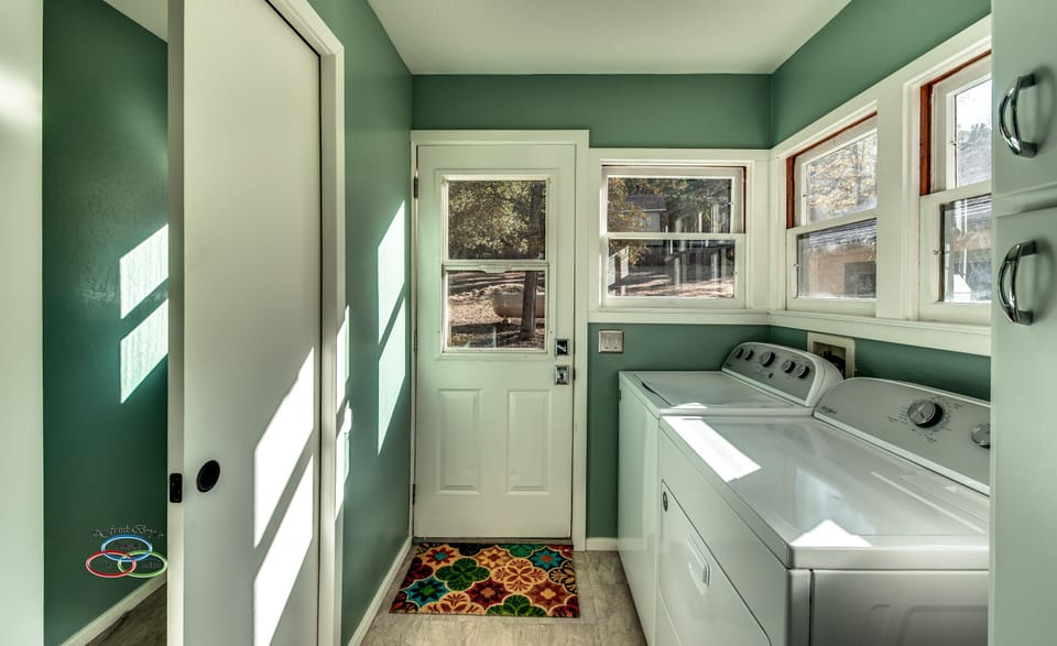 Laundry room and half bath off the kitchen