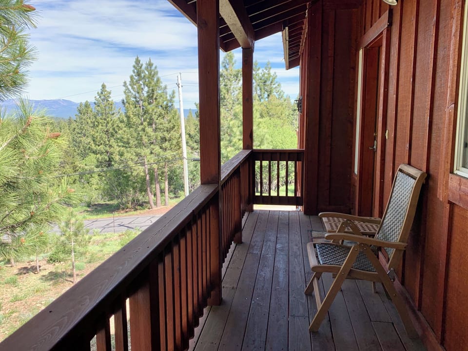 Walkway with chairs.