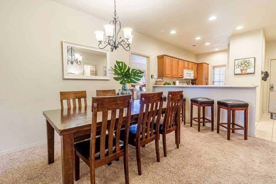 Dining area is located just off the Kitchen.