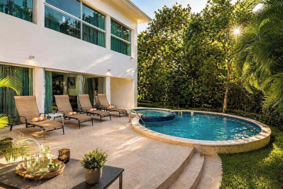 Cool off and enjoy the golden hour in your private pool