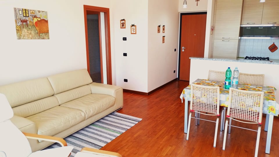 Living room and dining area