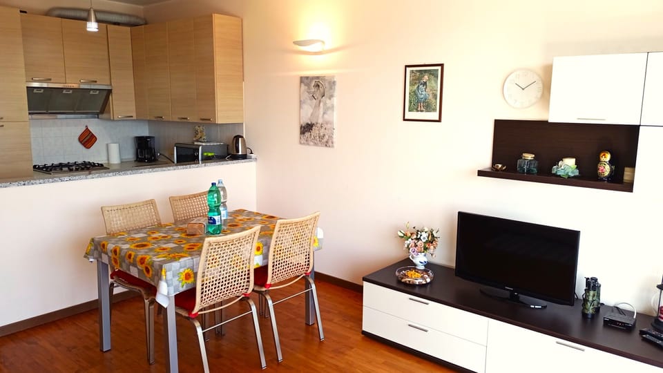 Living room and dining area