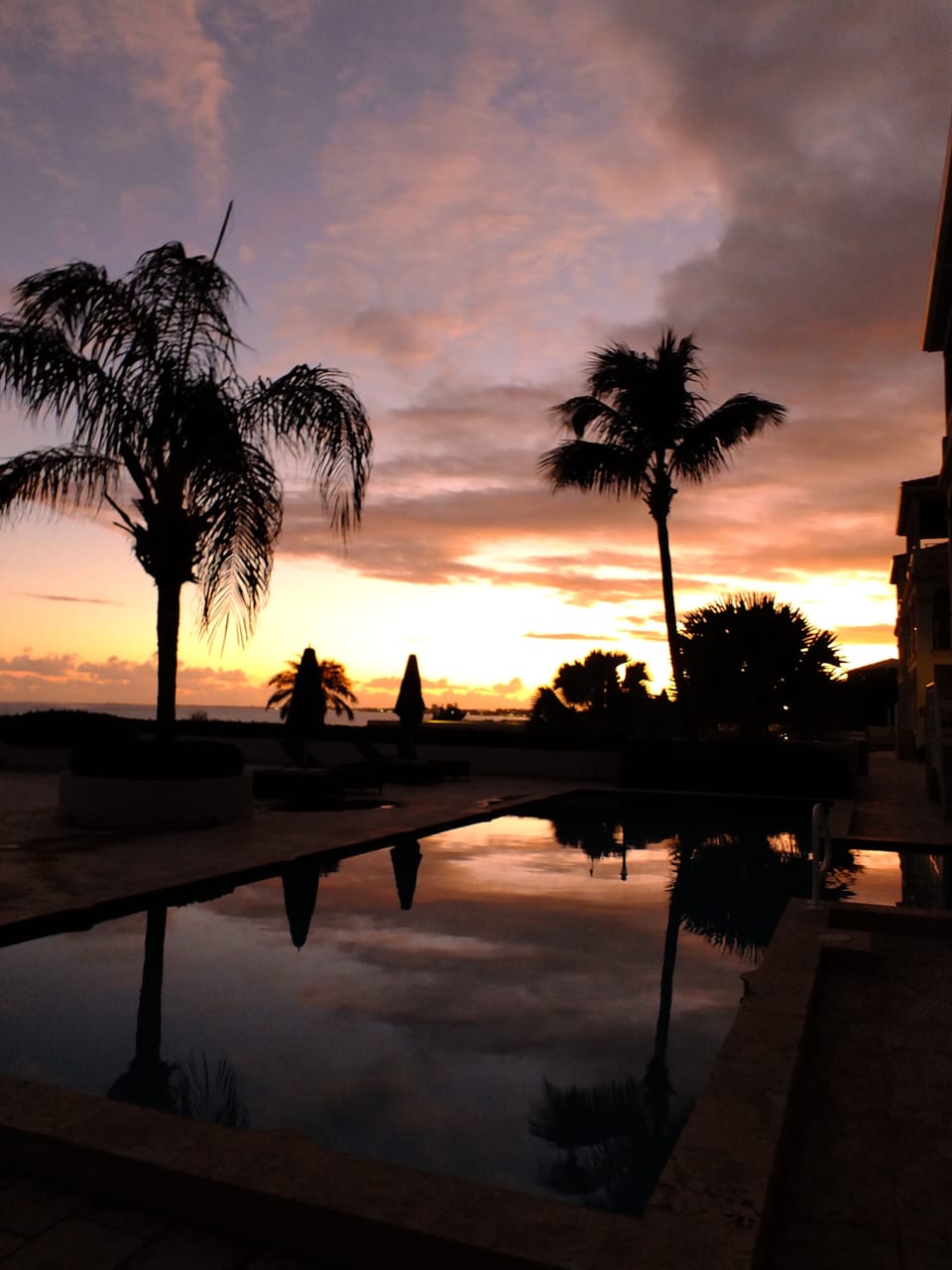 Sunrise at your rooftop pool.