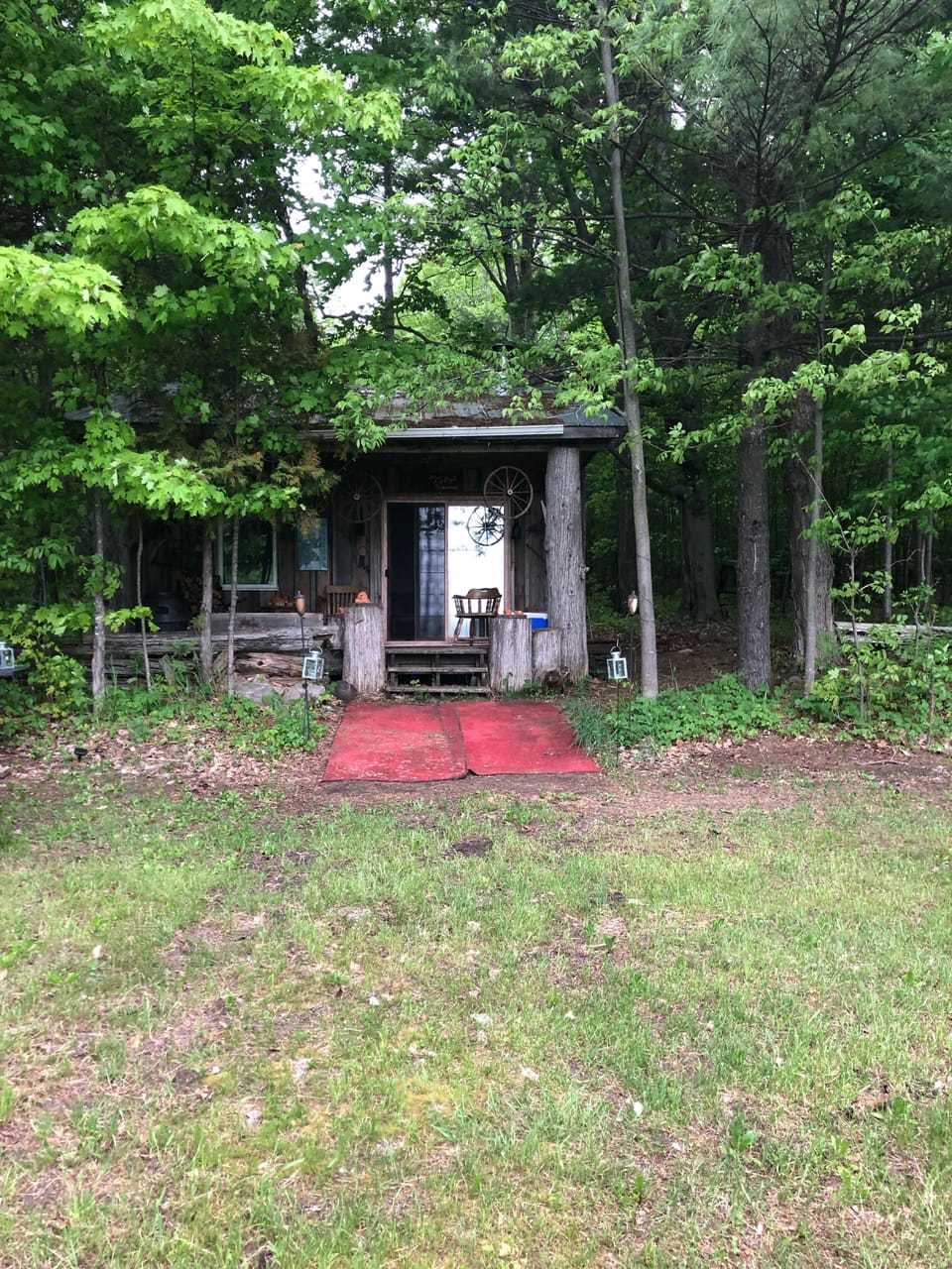 Front view of cabin