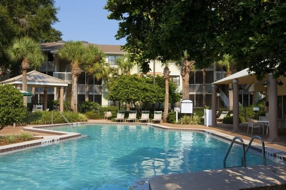 When not out sightseeing, why not kick back and relax at an outdoor heated pool?