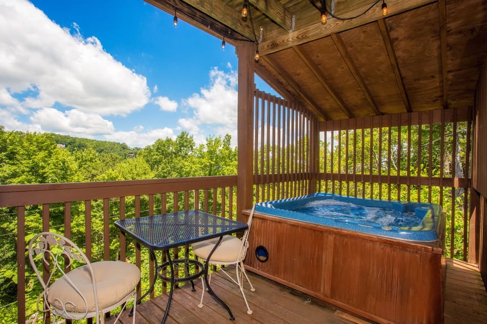 Leave the outdoor lights on for ambiance or turn them off to enjoy the stars.