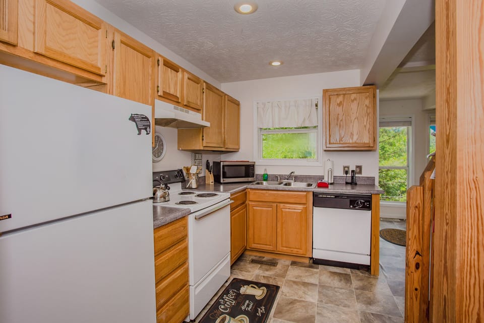 Fully equipped kitchen for all your cooking needs.