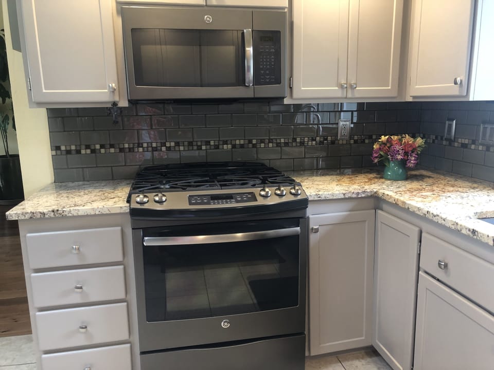 Kitchen with Microwave and Stove