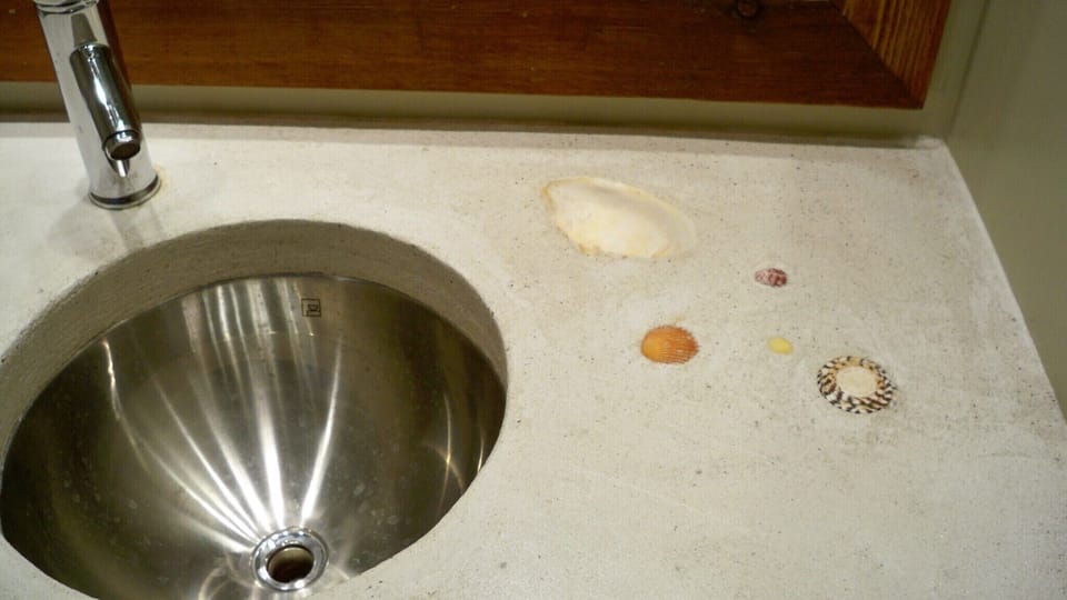 Sink in walk out level half bath.  Welcome to the Lake!!
