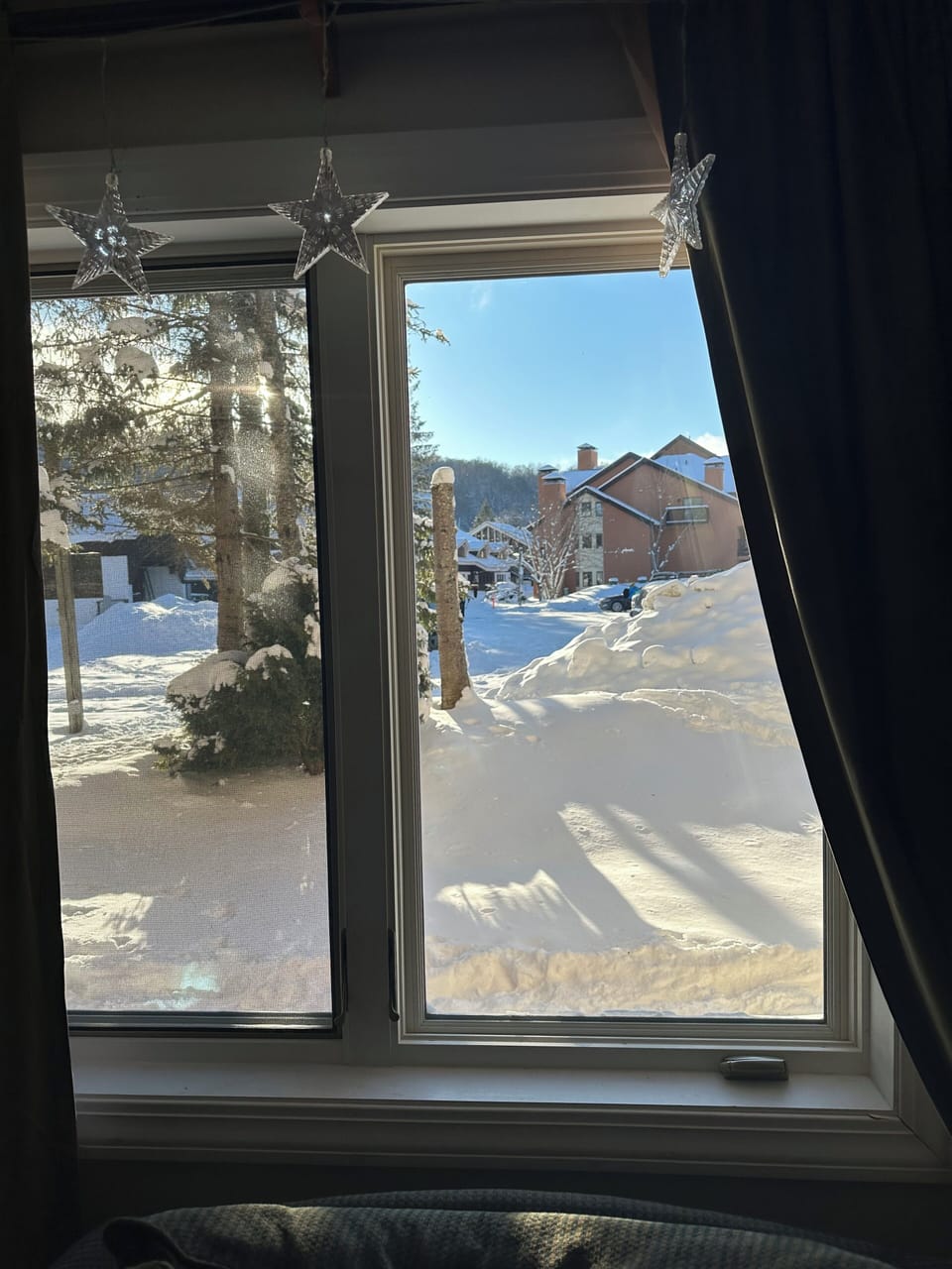 Living room view - chair lift about 30 feet away!