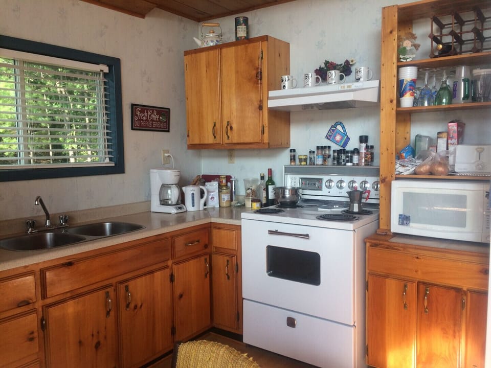 Kitchen has everything needed to make your stay comfortable.