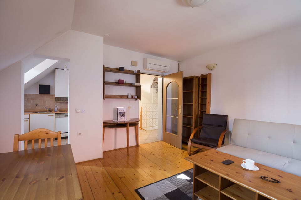 Living room & dining area with kitchen
