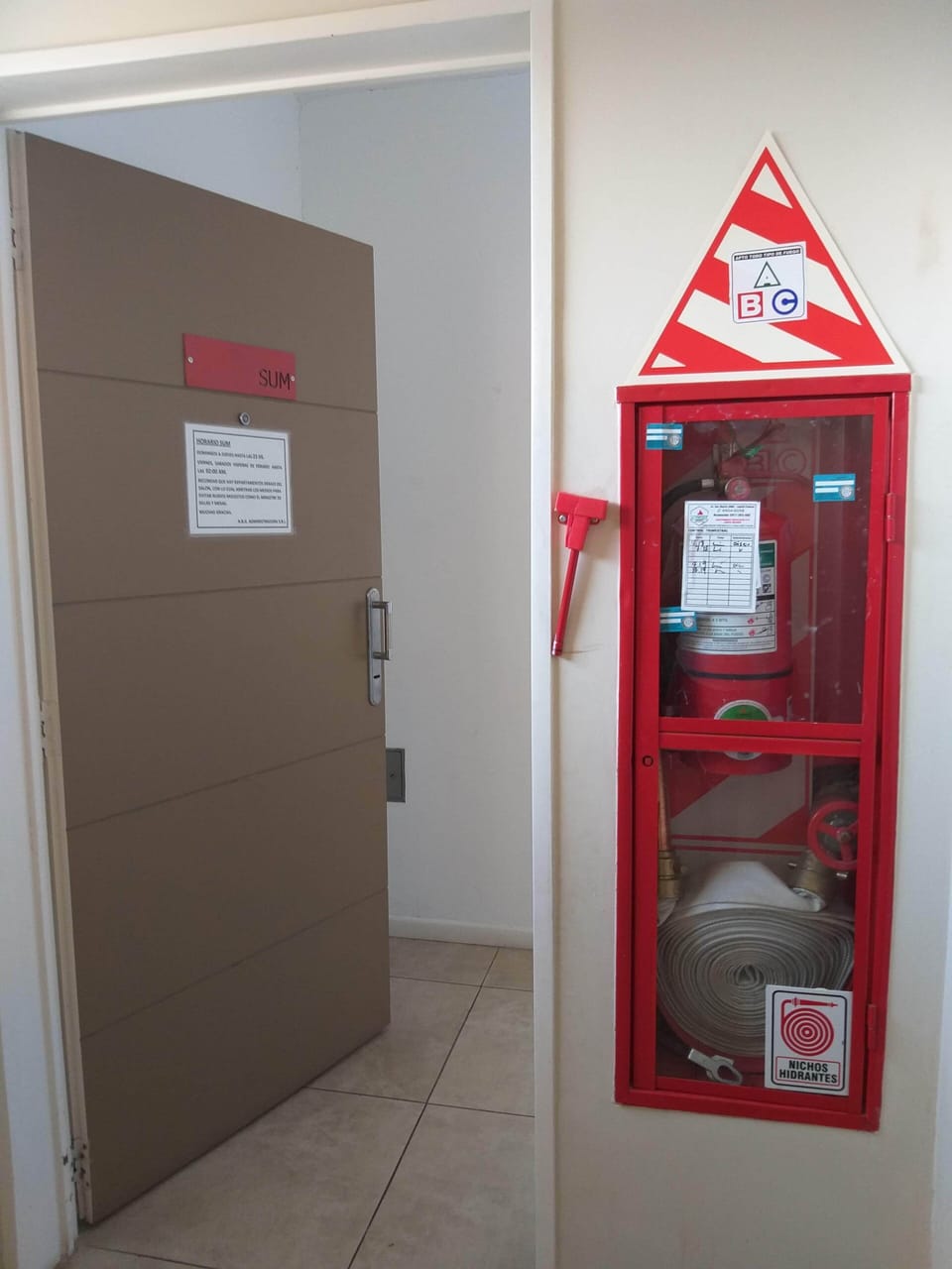 Fire extinguisher.