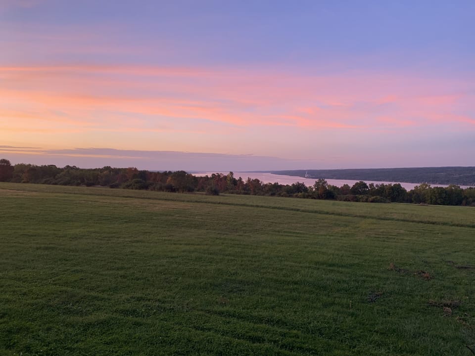 Beautiful sunset over Cayuga Lake 