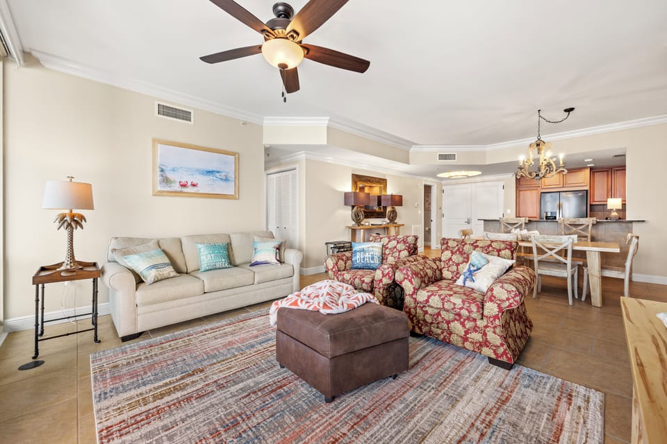 Living Area, Dining Area and Kitchen are spacious.