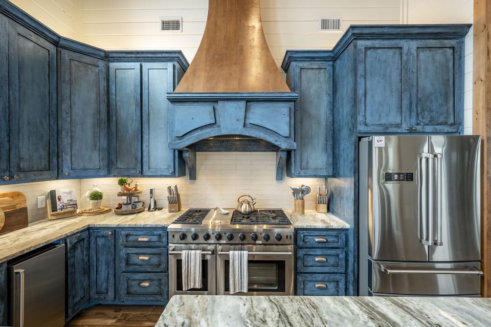 48" gas range by Thor Kitchen. Matching ice machine and refrigerator.
