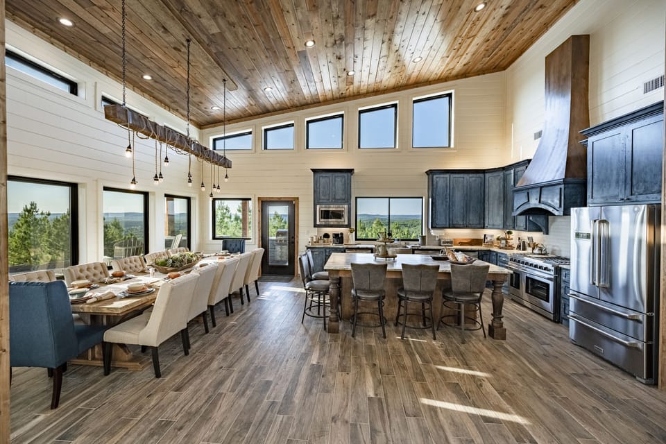 This gourmet kitchen is large and has ample room to prepare a feast!
