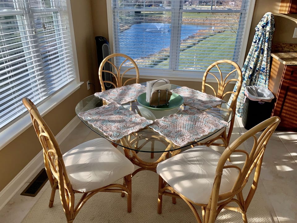 Kitchen-ette with Morning Pond View.