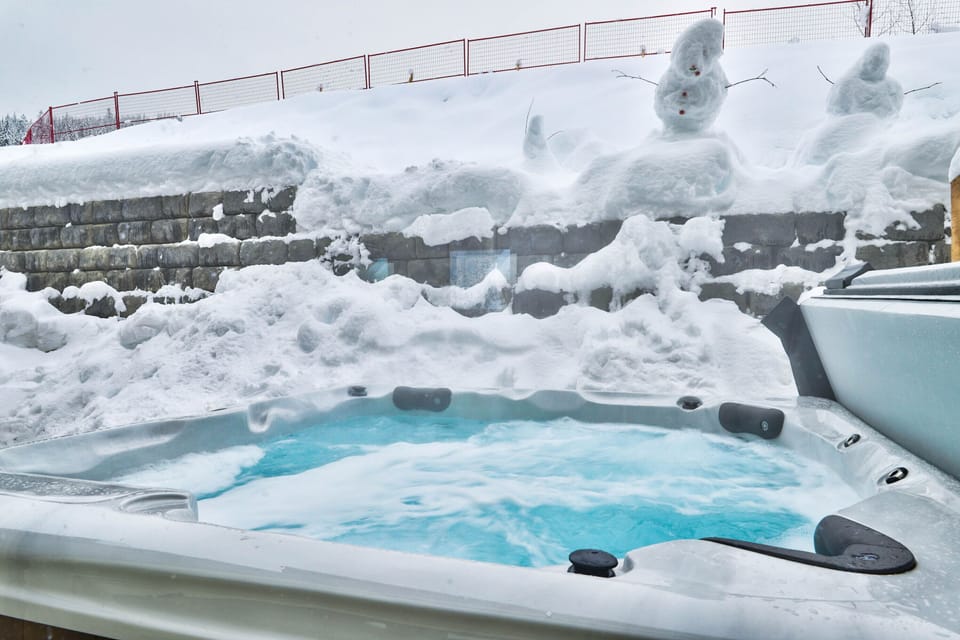Relax in the private hot tub after a good day on the slopes